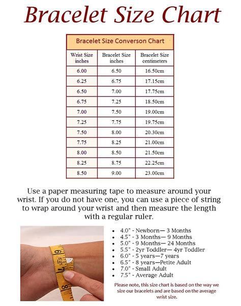 standard bracelet length for women.